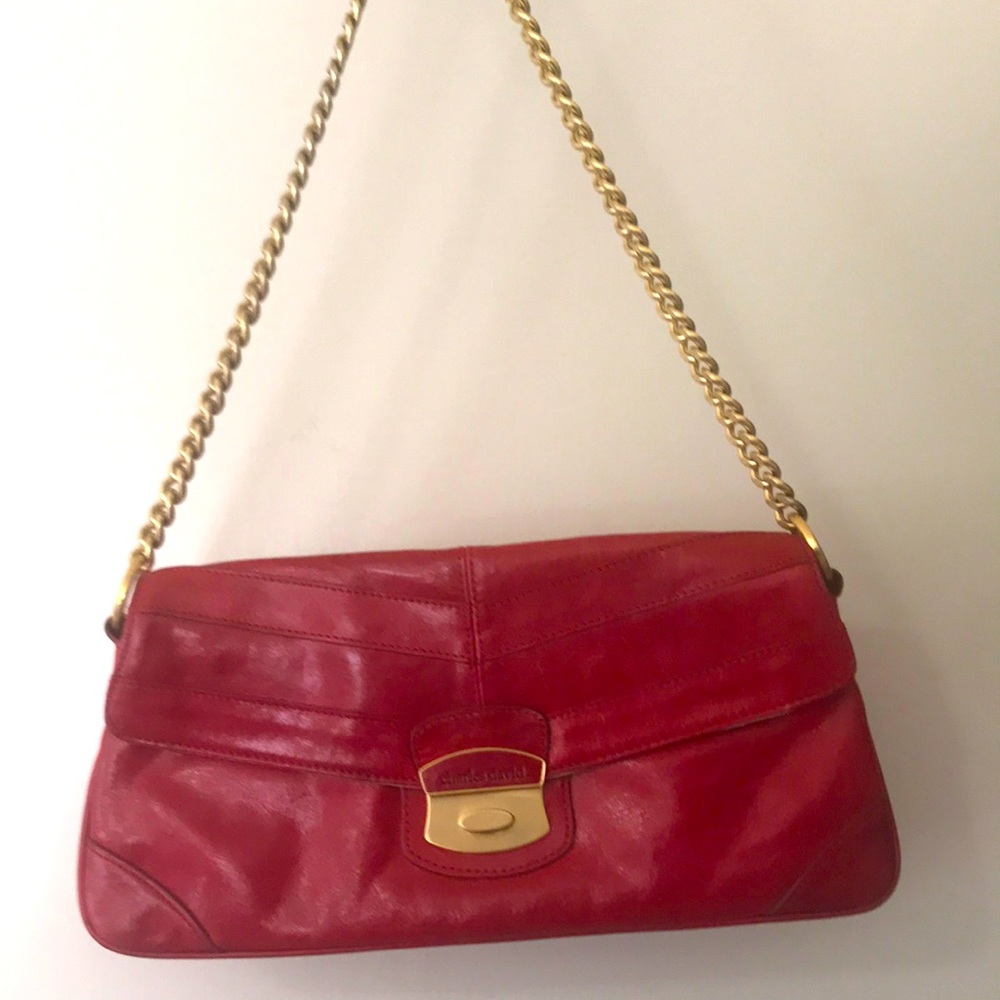 Gently Used, Vintage Charles David Ruby Red Bag - image 1